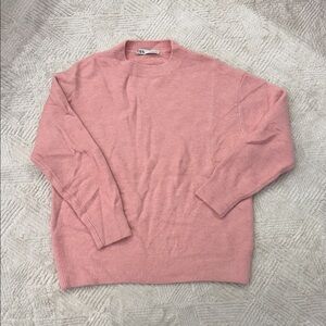 Zara Soft Pink Crewneck Sweater